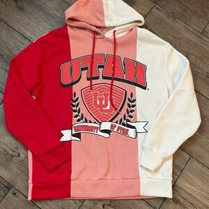 University‎ of Utah Color Block Hoodie Size Small